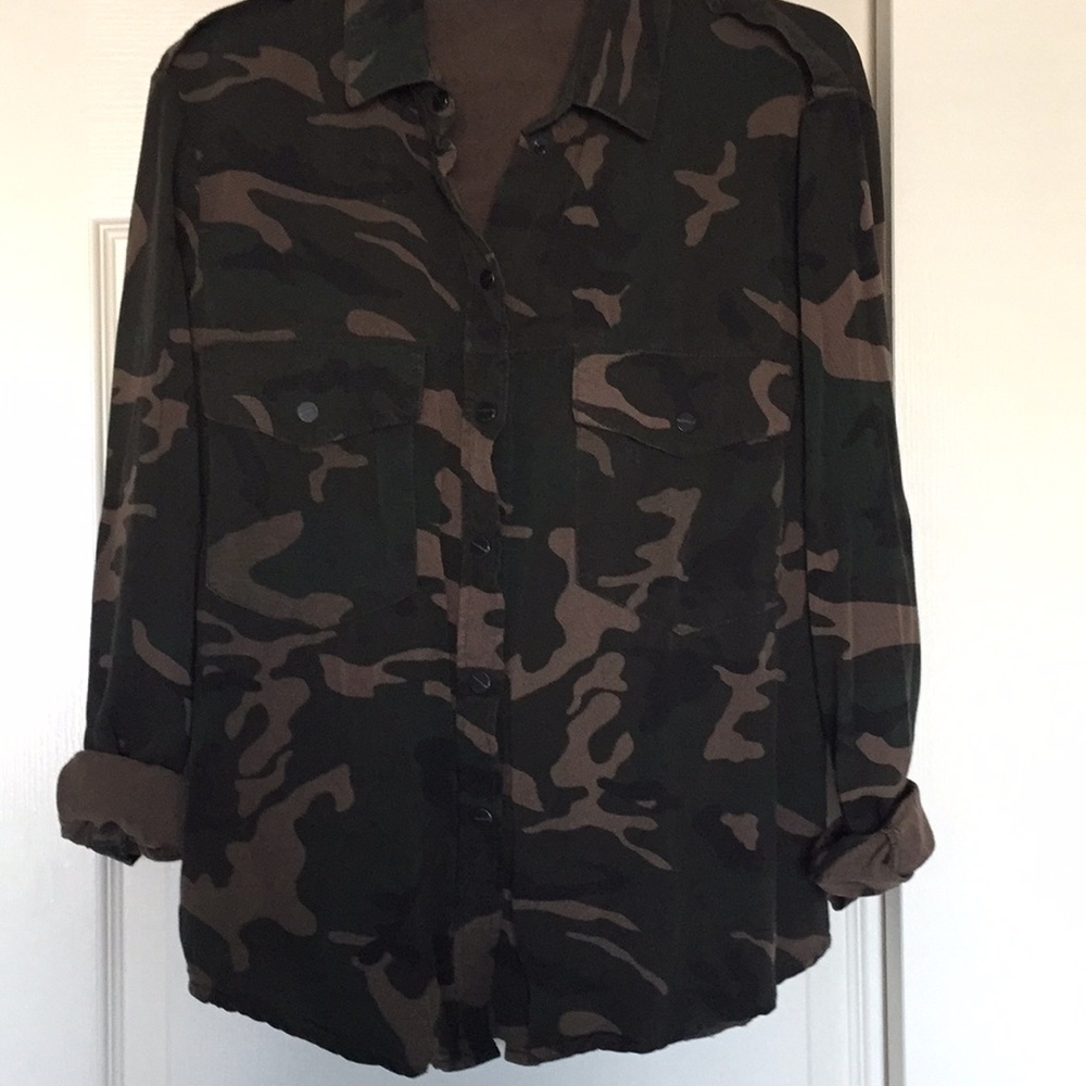 Camo Button Down